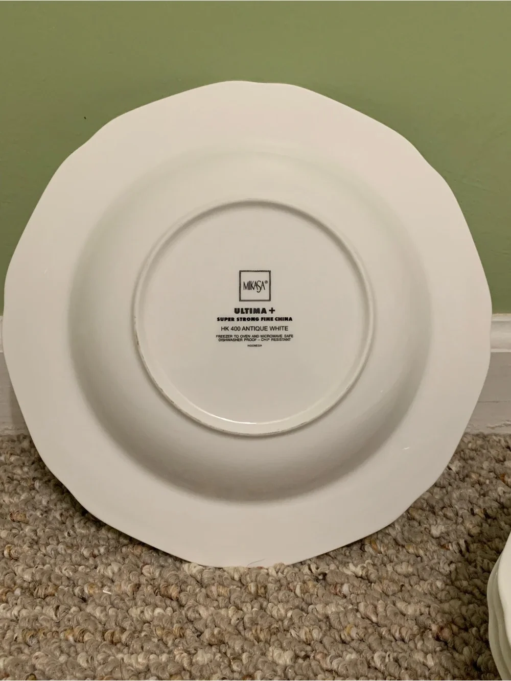 Set 4 Mikasa Ultima + Super Strong Fine China Antique White Rim Soup Pasta Bowl